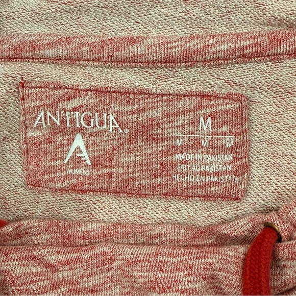 Antiqua | Heather Red Pullover New England Patriots Sweatshirt old school logo - Picture 8 of 9